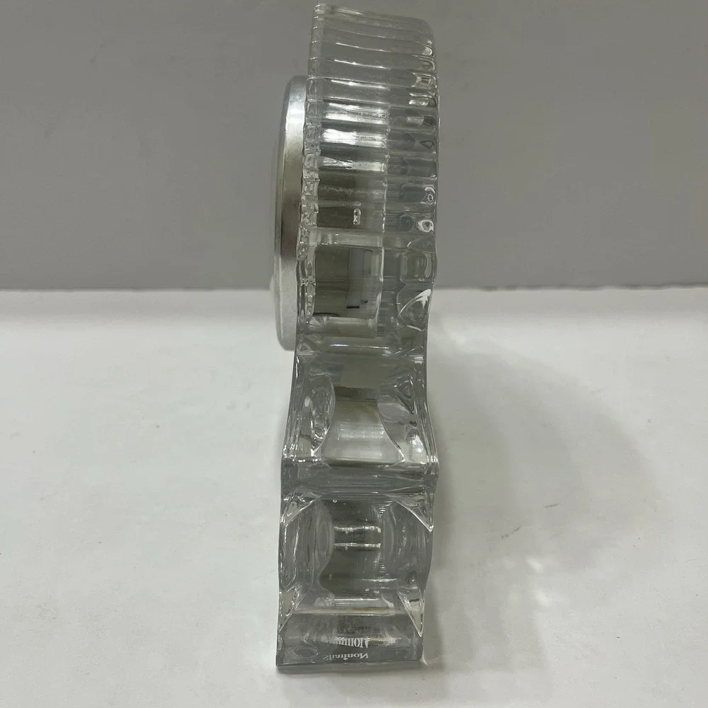 Vintage Shannon Crystal By Godinger Mantle Clock Clear Arched Sunburst 10.5x6.5